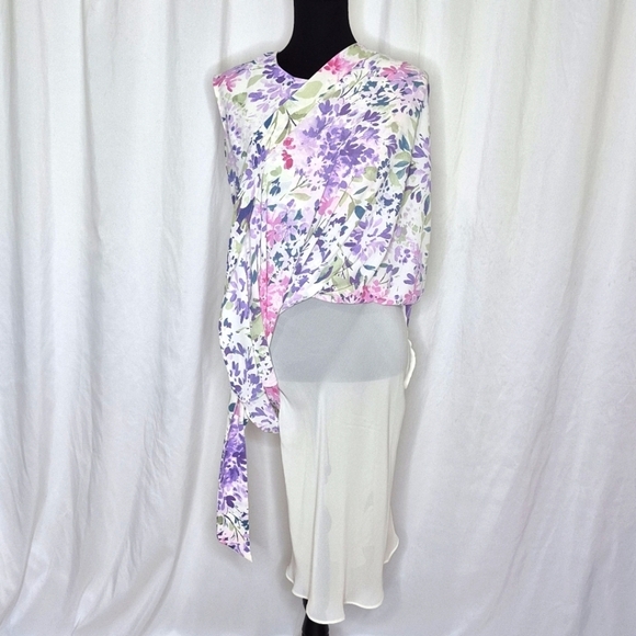 Lauren Ralph Lauren Floral Belted Bubble Crepe Dress - Size 4 - Picture 11 of 14